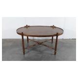 Heritage oval wooden coffee table, 45"