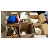 Skid lot: figurines, glassware, statues, clothes,