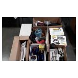 Skid lot: novelty pens, shower corner tile, glass