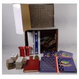 Coin collecting supplies, coin tubes, coin books,