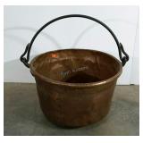 Copper apple butter pot, 25" diameter, 16" tall