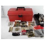 Akro Mils toolbox and contents, includes