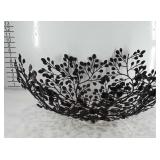 Decorative metalworks leaf bowl, 22"