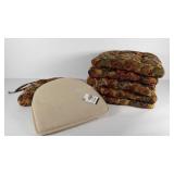 Chair seat cushions, six matching, gently used