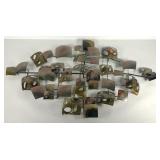 Metal wall sculpture, approximately 46x31, one