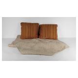 Twin size bedding, quilted spread, shams and