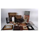 Baskets, picture frames, decor signs, etc.