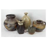 Pottery, native inspired vases, sizes range from