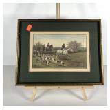 Fox Hunt print, A Day with the Oakley, framed and