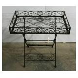 Metalwork table cart, 20" tall
