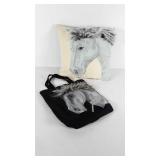 Painted pony pillow and tote bag