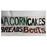 Farmers market wooden produce signs