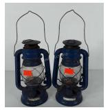 Two oil lanterns, 10"