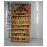 Wooden calendar with box, seller code p5