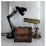 Decor group, adjustable desk lamp and bankers