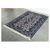 Scatter rug, 47 x 71,navy and pink