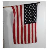 American flag on pole