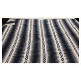 Woven acrylic fringed throw, 74x52