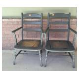 Two chairs, need a little work, seat condition as
