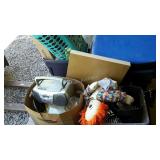 Skid lot: includes Sony boom box, football