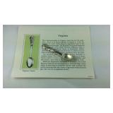 Sterling silver Franklin mint state flower spoon
