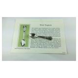 Sterling silver Franklin mint state flower spoon