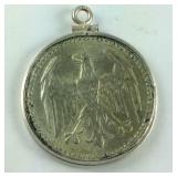 1924 German dreimark coin win sterling silver