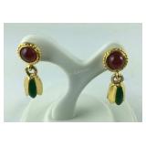 Pair gold filled bell flower earrings