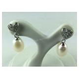 Sterling silver freshwater cultured pearl