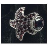 Size 8 simulated red diamond Austrian crystal