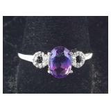 Sterling silver CZ ring size 10