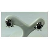 Sterling silver owl earrings