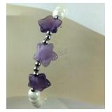 Amethyst, white shell  pearl Orion belt theme