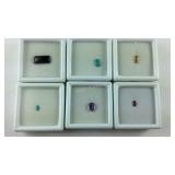 Six assorted gemstones