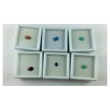 Six assorted gemstones