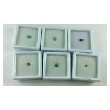 Six assorted gemstones