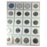 Sleeve of coins, includes Washington quarters