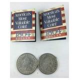 Two copies of 1804 dollar coins