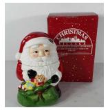 Christmas decor, Earthenware Santa Claus Cookie