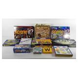 Games, baseball puzzle, Scene It, Cranium,