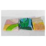 Three spring themed decorative yard flags