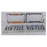 License plate, Virginia 2013, plus 2 license