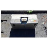 Vintage Fishing Tackle Box, aluminum made