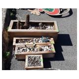 4 Pine Planter Boxes with cactus