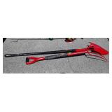 Dirt Shovel, 4 Tine Pitch Fork, freshly painted