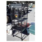 Ez Care Home Furnishings Bird Cage, on rollers,