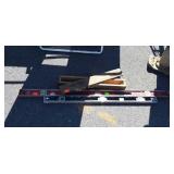 3pc Tool lot, 2 aluminum Carpenters levels, wood