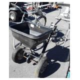 Broadcast Fertilizer Spreader, poly hopper, push