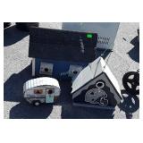 3-Bird Houses, one camper, one big barn, one
