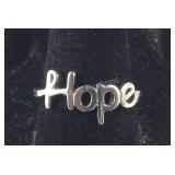 Size 8 Sterling silver Hope ring